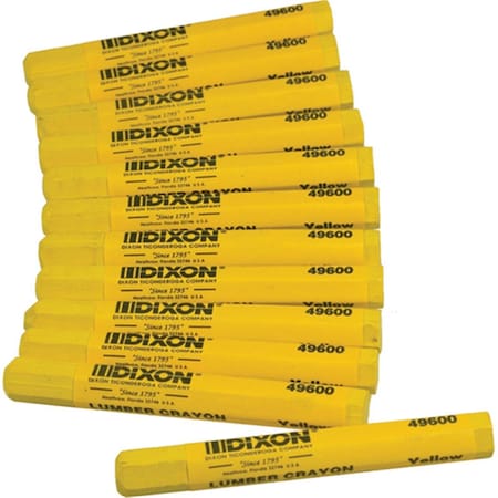 Workstationpro Yellow Lumber Crayon - 1/2in. Dia x 4-1/2in. Length TH3296094